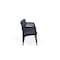Lesro Lenox Steel 4 Seater with Center Arms, Denim (Blue) Seat, Denim Back, 85.5 W 24.5 L 32 H LS4103 - alternate 2